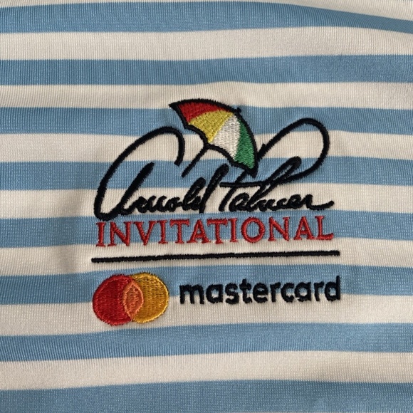 Nike Golf Dri fit Men's Size Small Blue striped Polo T-Shirt - Picture 4 of 9